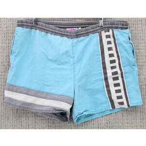 South Bay Shorts Mens Large L Blue Vintage Retro Drawstring Cotton 90s Cotton